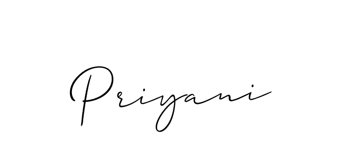 Make a beautiful signature design for name Priyani. Use this online signature maker to create a handwritten signature for free. Priyani signature style 2 images and pictures png