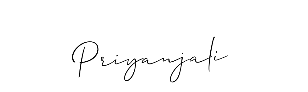 How to make Priyanjali name signature. Use Allison_Script style for creating short signs online. This is the latest handwritten sign. Priyanjali signature style 2 images and pictures png