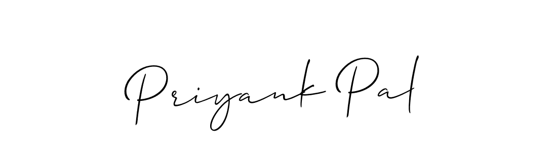 Use a signature maker to create a handwritten signature online. With this signature software, you can design (Allison_Script) your own signature for name Priyank Pal. Priyank Pal signature style 2 images and pictures png