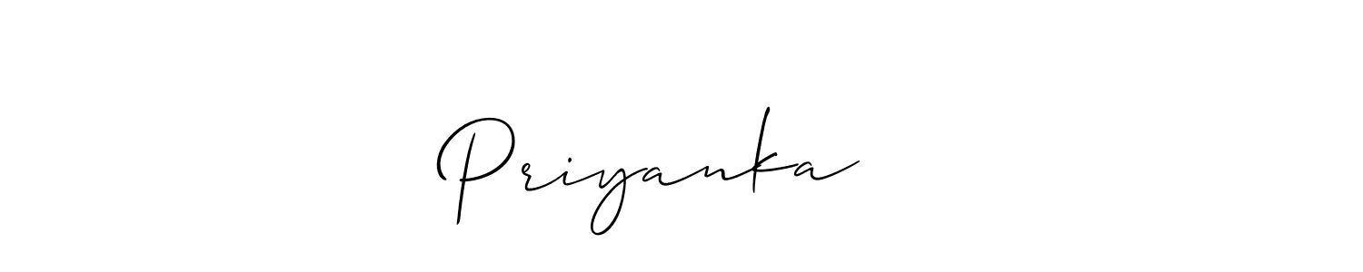 Make a short Priyanka ❤️ signature style. Manage your documents anywhere anytime using Allison_Script. Create and add eSignatures, submit forms, share and send files easily. Priyanka ❤️ signature style 2 images and pictures png