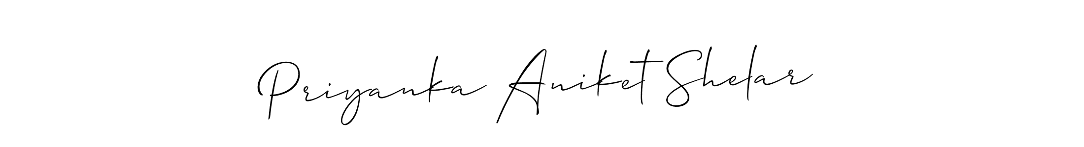 How to Draw Priyanka Aniket Shelar signature style? Allison_Script is a latest design signature styles for name Priyanka Aniket Shelar. Priyanka Aniket Shelar signature style 2 images and pictures png