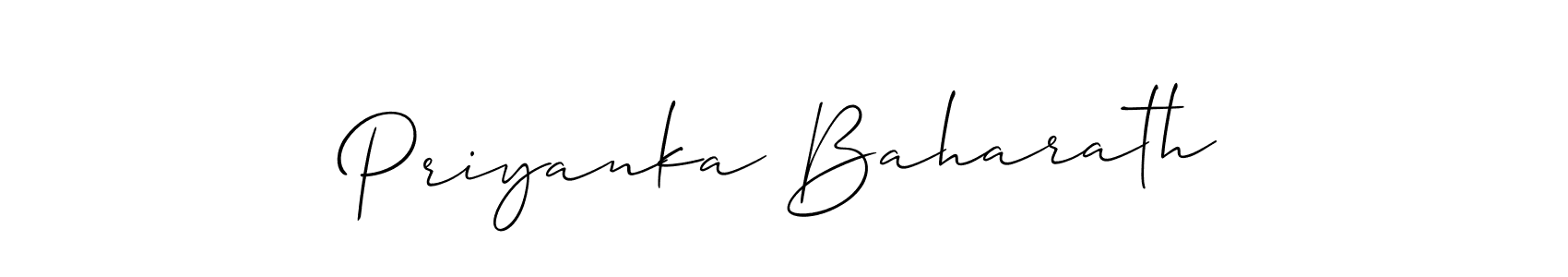 Make a beautiful signature design for name Priyanka Baharath. Use this online signature maker to create a handwritten signature for free. Priyanka Baharath signature style 2 images and pictures png