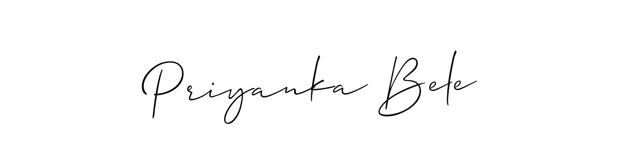 Create a beautiful signature design for name Priyanka Bele. With this signature (Allison_Script) fonts, you can make a handwritten signature for free. Priyanka Bele signature style 2 images and pictures png