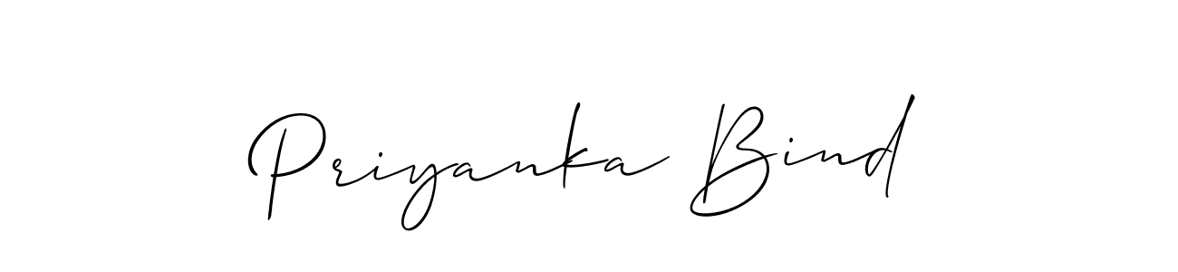 Allison_Script is a professional signature style that is perfect for those who want to add a touch of class to their signature. It is also a great choice for those who want to make their signature more unique. Get Priyanka Bind name to fancy signature for free. Priyanka Bind signature style 2 images and pictures png