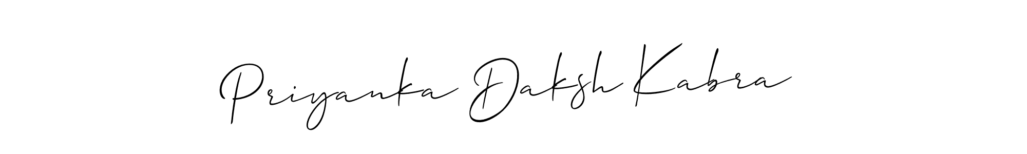 Make a beautiful signature design for name Priyanka Daksh Kabra. Use this online signature maker to create a handwritten signature for free. Priyanka Daksh Kabra signature style 2 images and pictures png