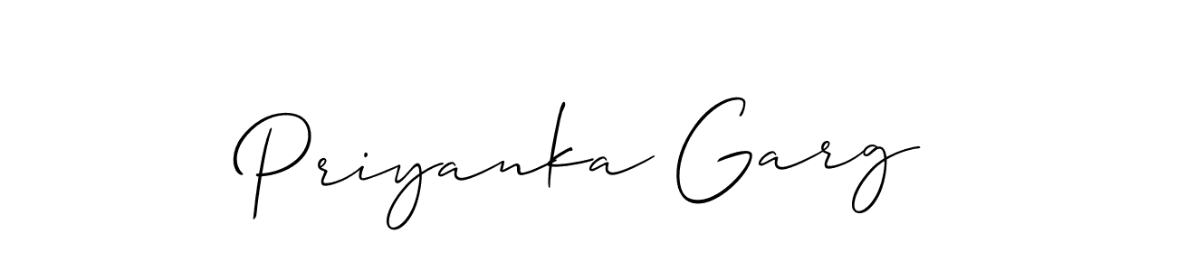 Priyanka Garg stylish signature style. Best Handwritten Sign (Allison_Script) for my name. Handwritten Signature Collection Ideas for my name Priyanka Garg. Priyanka Garg signature style 2 images and pictures png