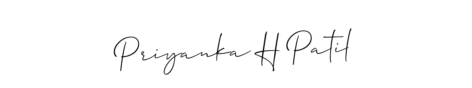 Create a beautiful signature design for name Priyanka H Patil. With this signature (Allison_Script) fonts, you can make a handwritten signature for free. Priyanka H Patil signature style 2 images and pictures png