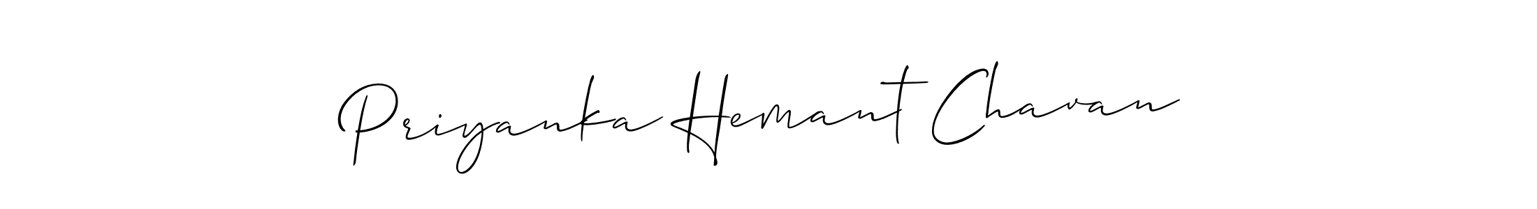 Make a beautiful signature design for name Priyanka Hemant Chavan. With this signature (Allison_Script) style, you can create a handwritten signature for free. Priyanka Hemant Chavan signature style 2 images and pictures png