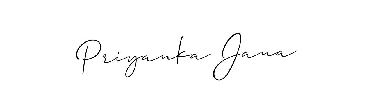 Also You can easily find your signature by using the search form. We will create Priyanka Jana name handwritten signature images for you free of cost using Allison_Script sign style. Priyanka Jana signature style 2 images and pictures png