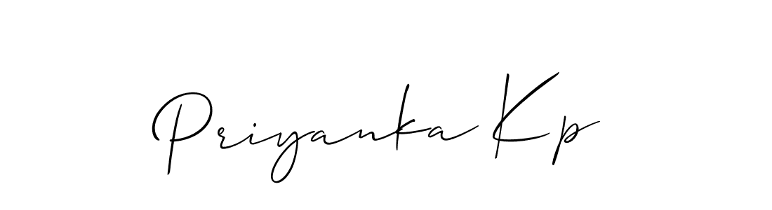 This is the best signature style for the Priyanka Kp name. Also you like these signature font (Allison_Script). Mix name signature. Priyanka Kp signature style 2 images and pictures png