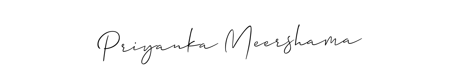Use a signature maker to create a handwritten signature online. With this signature software, you can design (Allison_Script) your own signature for name Priyanka Meershama. Priyanka Meershama signature style 2 images and pictures png