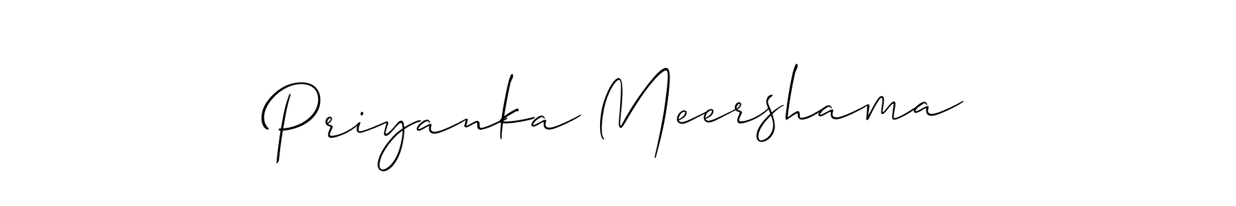 Create a beautiful signature design for name Priyanka Meershama. With this signature (Allison_Script) fonts, you can make a handwritten signature for free. Priyanka Meershama signature style 2 images and pictures png