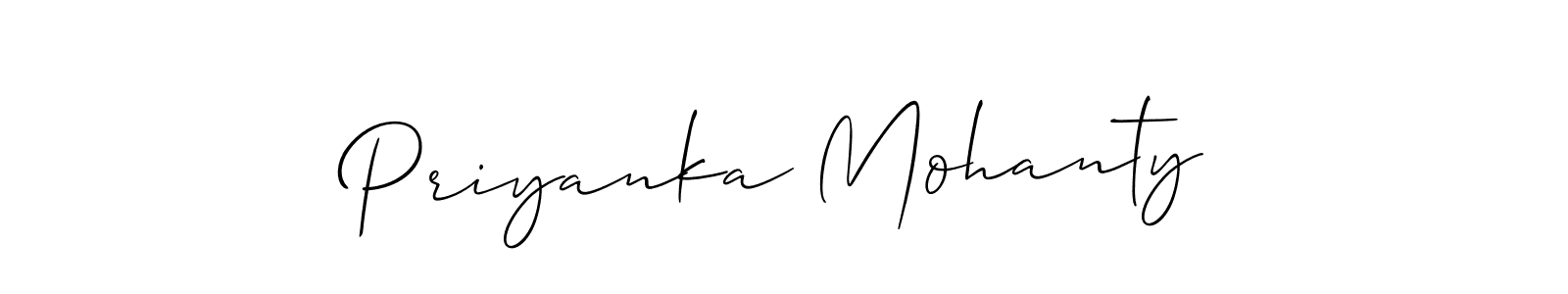 Use a signature maker to create a handwritten signature online. With this signature software, you can design (Allison_Script) your own signature for name Priyanka Mohanty. Priyanka Mohanty signature style 2 images and pictures png