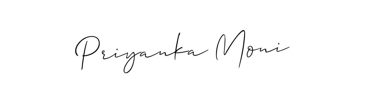 if you are searching for the best signature style for your name Priyanka Moni. so please give up your signature search. here we have designed multiple signature styles  using Allison_Script. Priyanka Moni signature style 2 images and pictures png