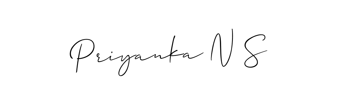 Make a beautiful signature design for name Priyanka N S. Use this online signature maker to create a handwritten signature for free. Priyanka N S signature style 2 images and pictures png