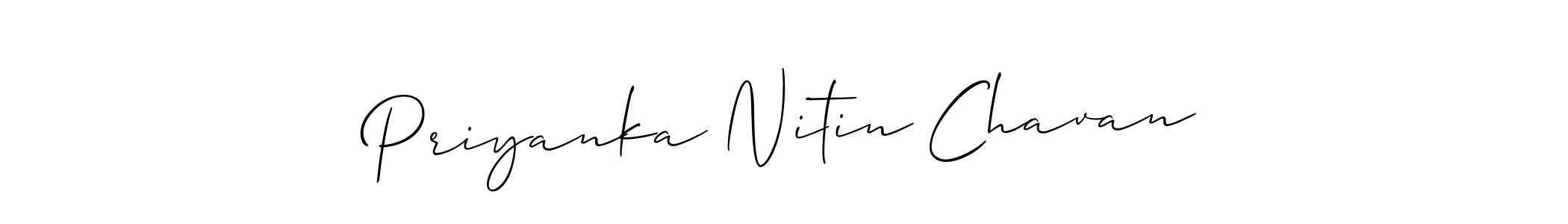 How to Draw Priyanka Nitin Chavan signature style? Allison_Script is a latest design signature styles for name Priyanka Nitin Chavan. Priyanka Nitin Chavan signature style 2 images and pictures png