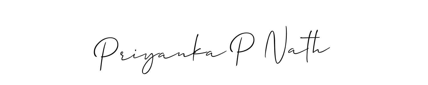 Priyanka P Nath stylish signature style. Best Handwritten Sign (Allison_Script) for my name. Handwritten Signature Collection Ideas for my name Priyanka P Nath. Priyanka P Nath signature style 2 images and pictures png