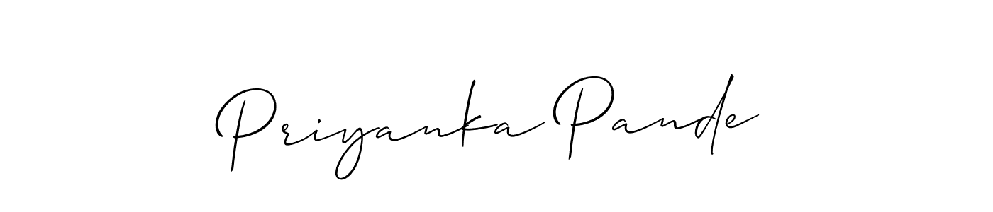 How to Draw Priyanka Pande signature style? Allison_Script is a latest design signature styles for name Priyanka Pande. Priyanka Pande signature style 2 images and pictures png