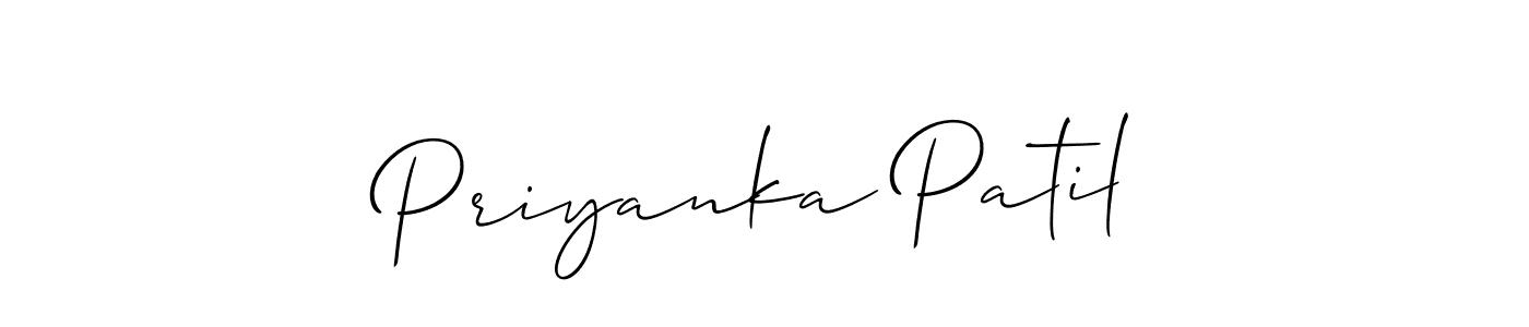 Also we have Priyanka Patil name is the best signature style. Create professional handwritten signature collection using Allison_Script autograph style. Priyanka Patil signature style 2 images and pictures png