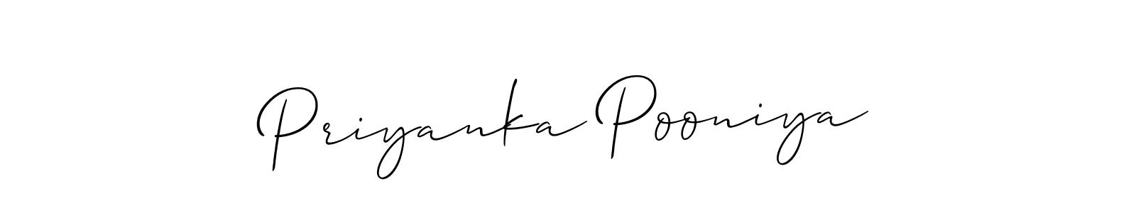 Also You can easily find your signature by using the search form. We will create Priyanka Pooniya name handwritten signature images for you free of cost using Allison_Script sign style. Priyanka Pooniya signature style 2 images and pictures png