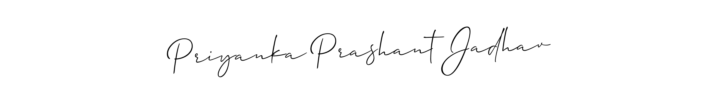 Make a beautiful signature design for name Priyanka Prashant Jadhav. With this signature (Allison_Script) style, you can create a handwritten signature for free. Priyanka Prashant Jadhav signature style 2 images and pictures png