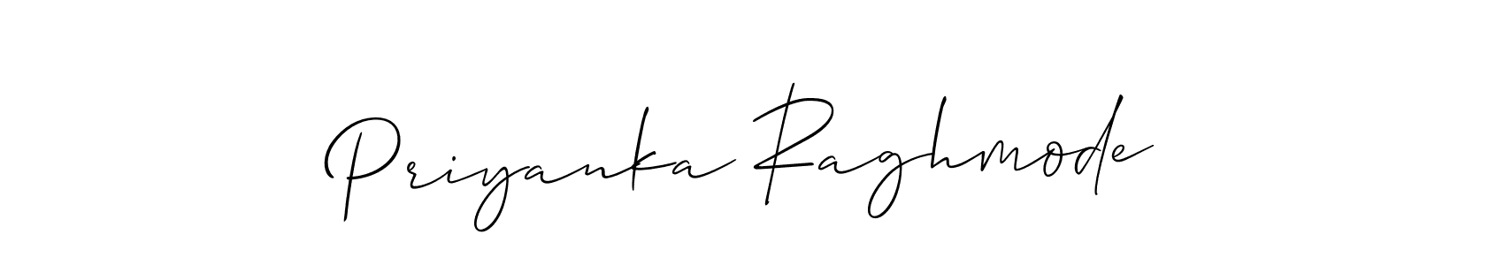 The best way (Allison_Script) to make a short signature is to pick only two or three words in your name. The name Priyanka Raghmode include a total of six letters. For converting this name. Priyanka Raghmode signature style 2 images and pictures png