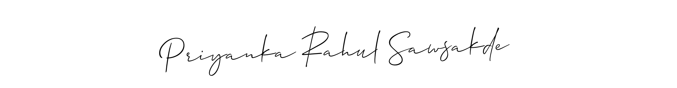 You should practise on your own different ways (Allison_Script) to write your name (Priyanka Rahul Sawsakde) in signature. don't let someone else do it for you. Priyanka Rahul Sawsakde signature style 2 images and pictures png