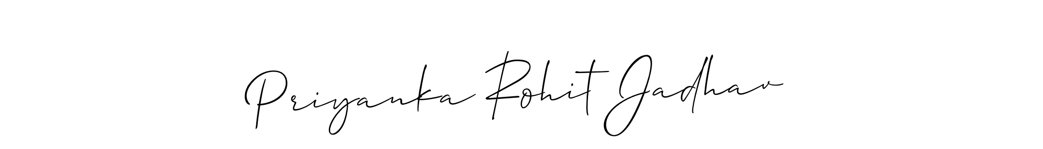 Create a beautiful signature design for name Priyanka Rohit Jadhav. With this signature (Allison_Script) fonts, you can make a handwritten signature for free. Priyanka Rohit Jadhav signature style 2 images and pictures png