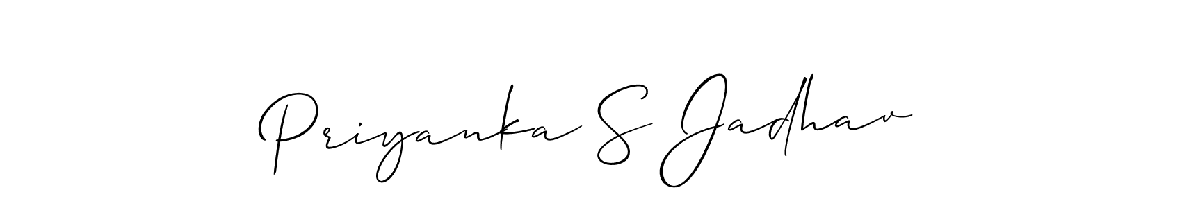 Best and Professional Signature Style for Priyanka S Jadhav. Allison_Script Best Signature Style Collection. Priyanka S Jadhav signature style 2 images and pictures png
