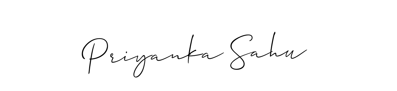 Similarly Allison_Script is the best handwritten signature design. Signature creator online .You can use it as an online autograph creator for name Priyanka Sahu. Priyanka Sahu signature style 2 images and pictures png