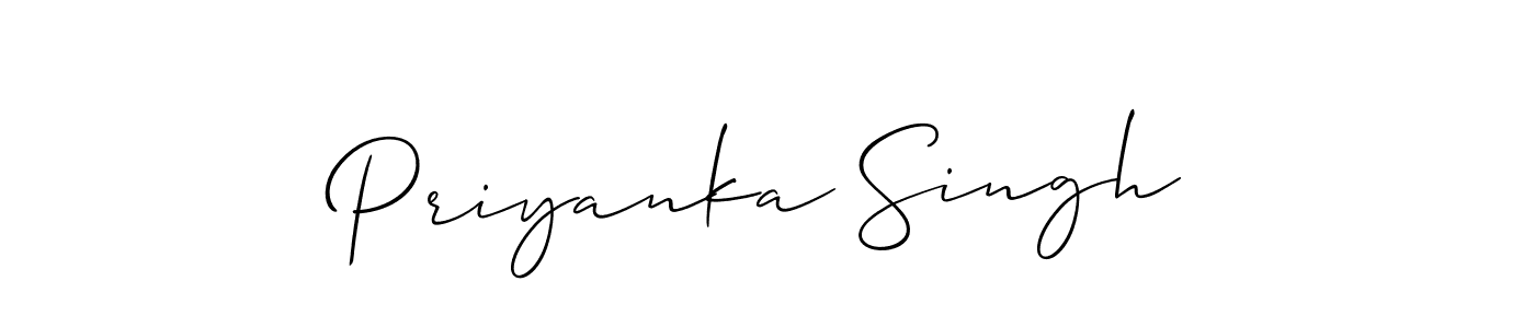 Use a signature maker to create a handwritten signature online. With this signature software, you can design (Allison_Script) your own signature for name Priyanka Singh. Priyanka Singh signature style 2 images and pictures png