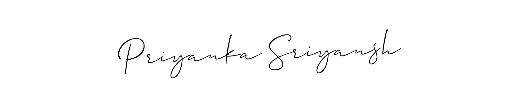 Best and Professional Signature Style for Priyanka Sriyansh. Allison_Script Best Signature Style Collection. Priyanka Sriyansh signature style 2 images and pictures png