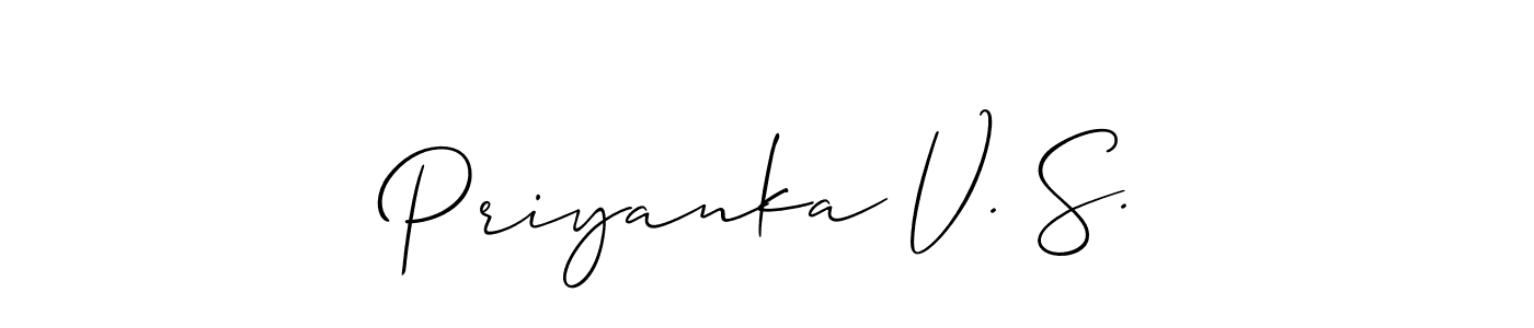 Also we have Priyanka V. S. name is the best signature style. Create professional handwritten signature collection using Allison_Script autograph style. Priyanka V. S. signature style 2 images and pictures png