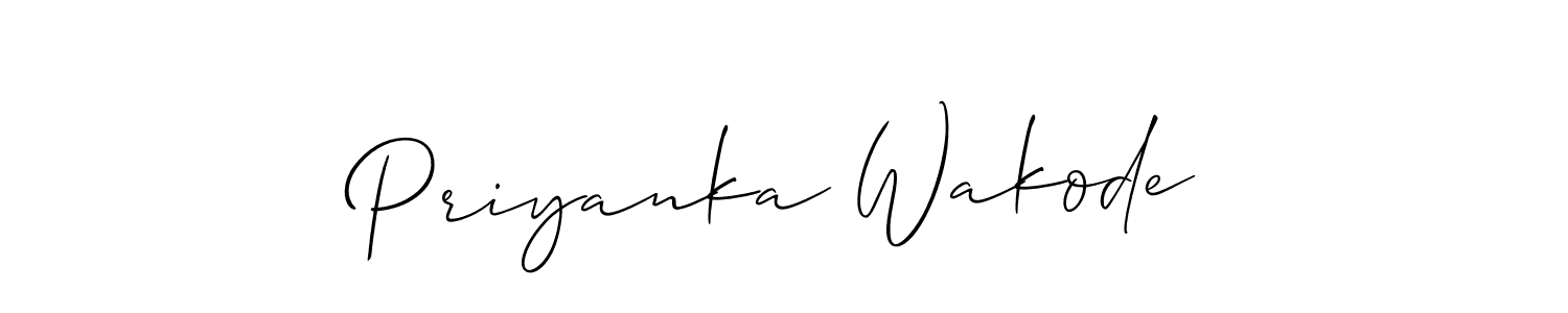 Here are the top 10 professional signature styles for the name Priyanka Wakode. These are the best autograph styles you can use for your name. Priyanka Wakode signature style 2 images and pictures png