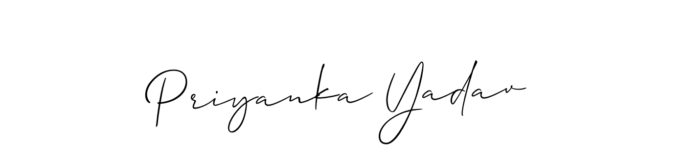 How to make Priyanka Yadav signature? Allison_Script is a professional autograph style. Create handwritten signature for Priyanka Yadav name. Priyanka Yadav signature style 2 images and pictures png