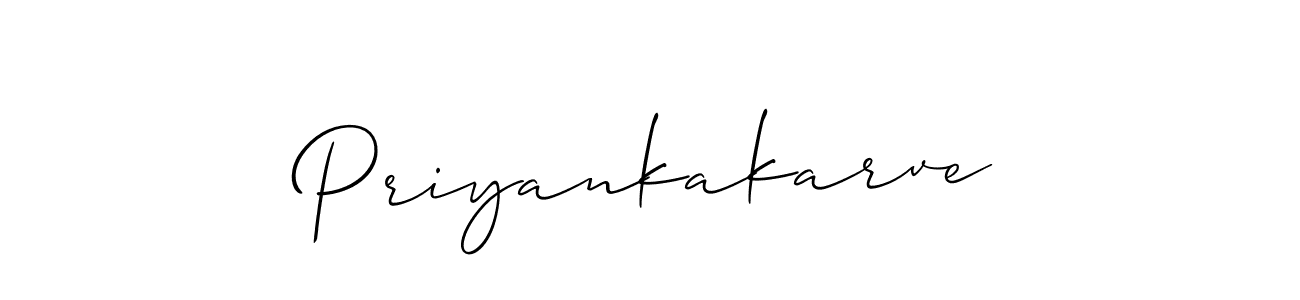 Design your own signature with our free online signature maker. With this signature software, you can create a handwritten (Allison_Script) signature for name Priyankakarve. Priyankakarve signature style 2 images and pictures png