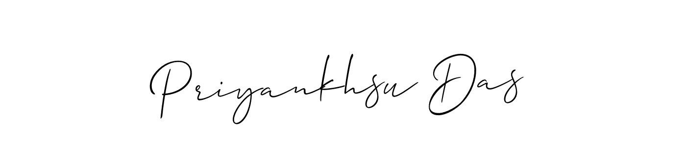 How to make Priyankhsu Das name signature. Use Allison_Script style for creating short signs online. This is the latest handwritten sign. Priyankhsu Das signature style 2 images and pictures png