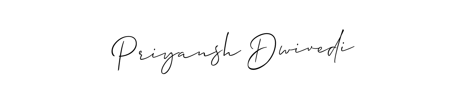 Create a beautiful signature design for name Priyansh Dwivedi. With this signature (Allison_Script) fonts, you can make a handwritten signature for free. Priyansh Dwivedi signature style 2 images and pictures png