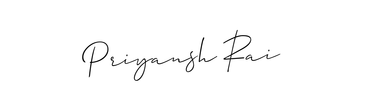 Similarly Allison_Script is the best handwritten signature design. Signature creator online .You can use it as an online autograph creator for name Priyansh Rai. Priyansh Rai signature style 2 images and pictures png