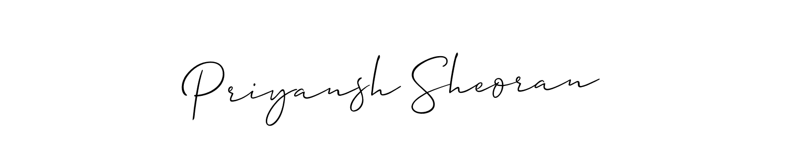 The best way (Allison_Script) to make a short signature is to pick only two or three words in your name. The name Priyansh Sheoran include a total of six letters. For converting this name. Priyansh Sheoran signature style 2 images and pictures png