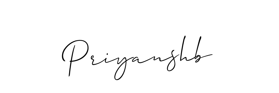 How to make Priyanshb name signature. Use Allison_Script style for creating short signs online. This is the latest handwritten sign. Priyanshb signature style 2 images and pictures png