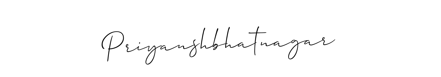 Use a signature maker to create a handwritten signature online. With this signature software, you can design (Allison_Script) your own signature for name Priyanshbhatnagar. Priyanshbhatnagar signature style 2 images and pictures png