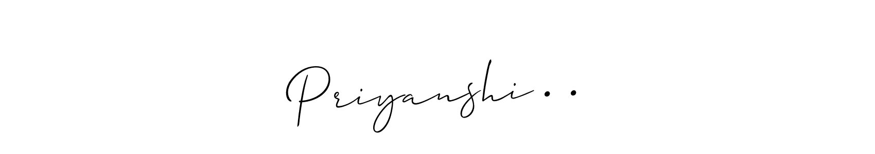 Priyanshi • • stylish signature style. Best Handwritten Sign (Allison_Script) for my name. Handwritten Signature Collection Ideas for my name Priyanshi • •. Priyanshi • • signature style 2 images and pictures png