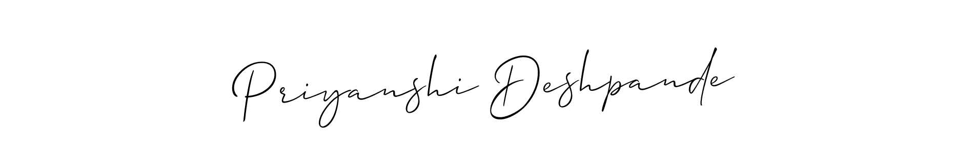 Priyanshi Deshpande stylish signature style. Best Handwritten Sign (Allison_Script) for my name. Handwritten Signature Collection Ideas for my name Priyanshi Deshpande. Priyanshi Deshpande signature style 2 images and pictures png