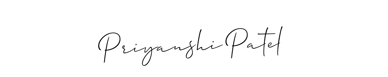 How to Draw Priyanshi Patel signature style? Allison_Script is a latest design signature styles for name Priyanshi Patel. Priyanshi Patel signature style 2 images and pictures png