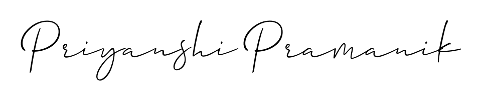 The Allison_Script handwriting style adds charm and authenticity to name Priyanshi Pramanik. A wonderful choice for personal thank-you notes. Priyanshi Pramanik signature style 2 images and pictures png