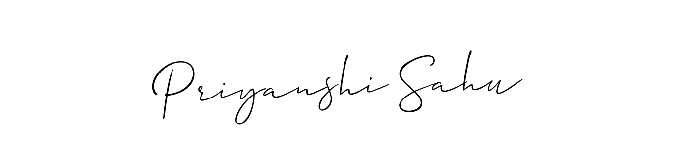 Make a beautiful signature design for name Priyanshi Sahu. Use this online signature maker to create a handwritten signature for free. Priyanshi Sahu signature style 2 images and pictures png