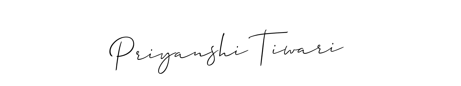 Also we have Priyanshi Tiwari name is the best signature style. Create professional handwritten signature collection using Allison_Script autograph style. Priyanshi Tiwari signature style 2 images and pictures png