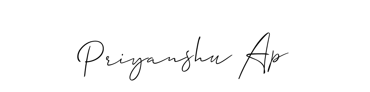 Priyanshu Ap stylish signature style. Best Handwritten Sign (Allison_Script) for my name. Handwritten Signature Collection Ideas for my name Priyanshu Ap. Priyanshu Ap signature style 2 images and pictures png