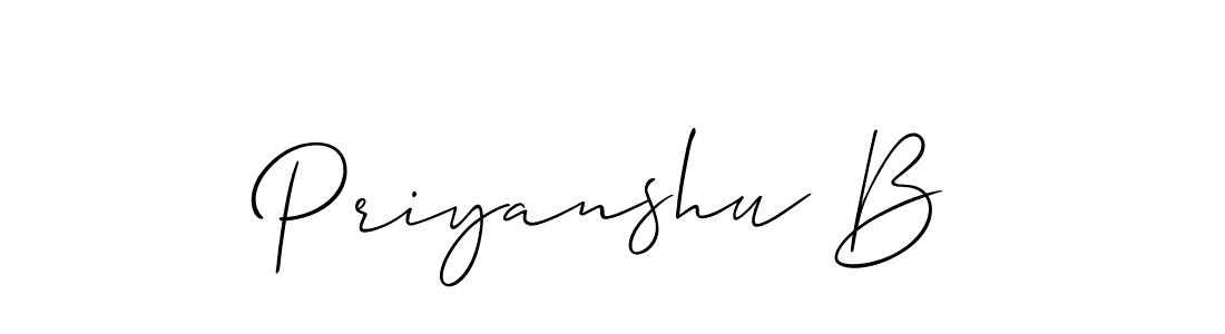 Make a beautiful signature design for name Priyanshu B. Use this online signature maker to create a handwritten signature for free. Priyanshu B signature style 2 images and pictures png